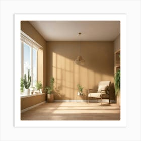 A Room With A Solid Color Background，Featuring Pri (1) Art Print