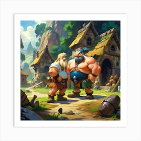 Two Vikings 1 Art Print