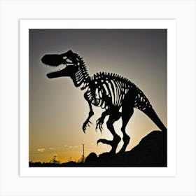 T-Rex Silhouette Art Print