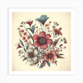 Floral Bouquet 6 Art Print