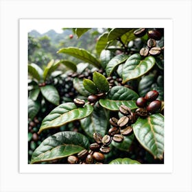 Coffee Beans On A Tree 10 Art Print