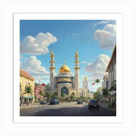 Brunei City Art Print 1 Art Print