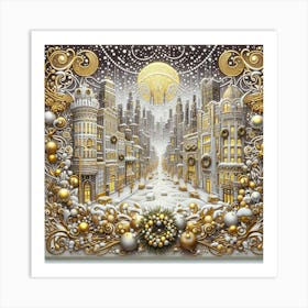 Christmas City 2 Art Print