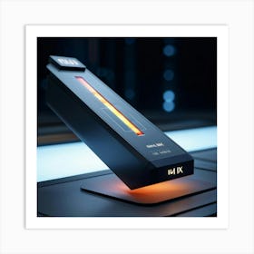 3d Model Of Computer Pointer In Mid Glow As If Clickable Hovering Over A Sleek Virtual Interface Wi (5) Art Print