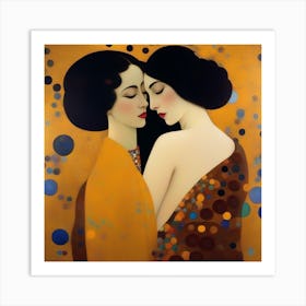 Female Kiss Art Print