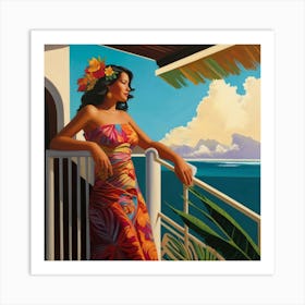 Hawaiian Woman 1 Art Print