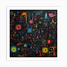 Psychedelic City Art Print