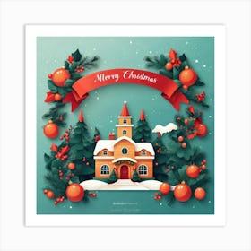 Christmas Background 2 Art Print