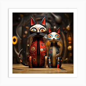 Felines Abstractions Art Print