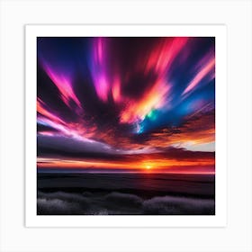 Sunset Over Iceland 2 Art Print