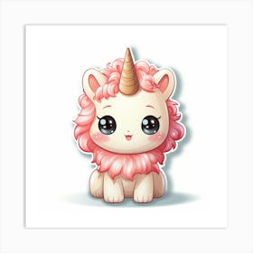 Cute Unicorn 886 Art Print