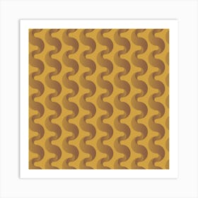 Brown Retro Pattern 04 Art Print