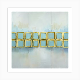 Blue Squares 1 Art Print