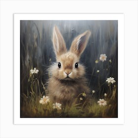 Rabbit In The Grass Art Print