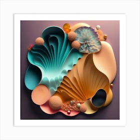 3d Paper Art 2 Art Print