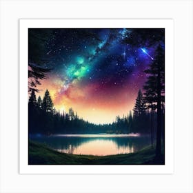 Night Sky With Stars 2 Art Print