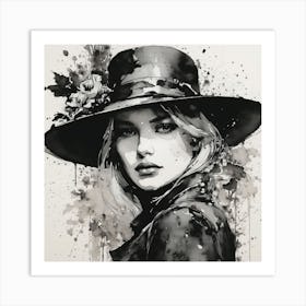 Woman In A Hat Art Print