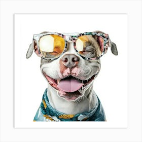 Dog Wearing Sunglasses Art Print