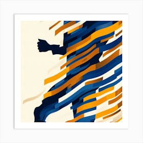 Silhouette Of A Soccer Player 1 Art Print