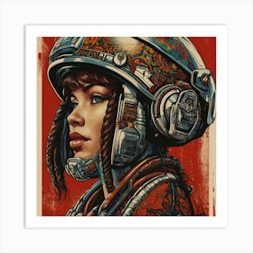 Robot Girl Art Print