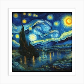 The Starry Night, Vincent Van Gogh Art Print