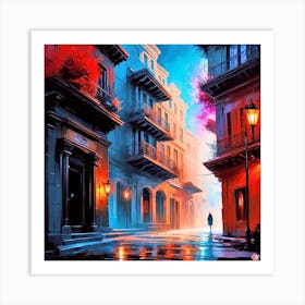 City At Night 5 Art Print