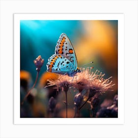 Butterfly On A Flower 1 Art Print