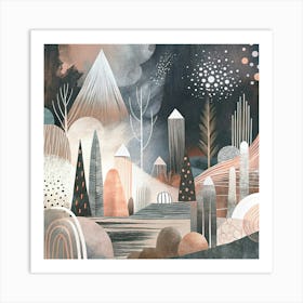 Night In The Forest Art Print