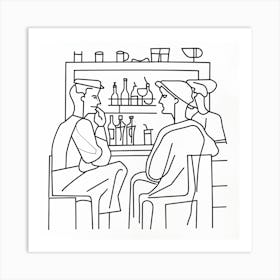 Bar At Night Art Print