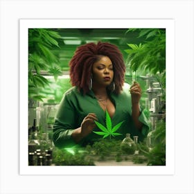 Woman In A Lab Art Print