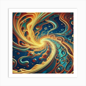 Interstellar laser light line pattern abstract art 19 Art Print