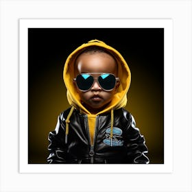 Black Boy In Sunglasses Art Print