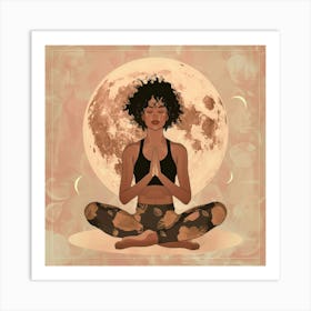 Yoga Woman In Yoga Pose Art Print
