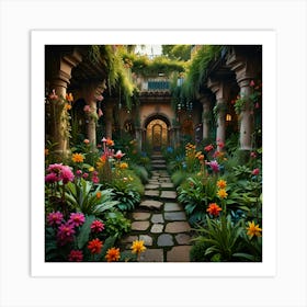 Courtyard Garden Art Print