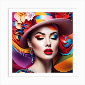 Colorful Hat 8 Art Print