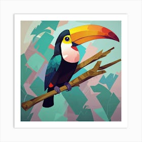 Cubism Art, Toucan 1 Art Print