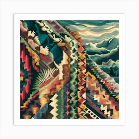 A Stunning Illustration Depicting The Famous Kilim B1di4h7rsziym1s Z14fcq 5bo0tqojrmu2vv0powbbpa Art Print