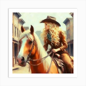 Cowgirl Art Print