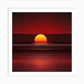 Sunset Over The Ocean 267 Art Print