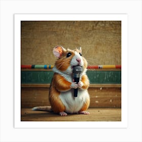 Hamster Singing 10 Art Print