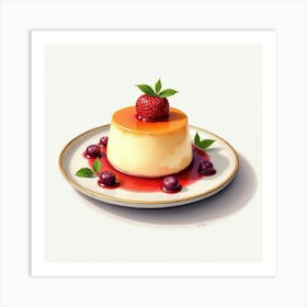 Dessert On A Plate Art Print