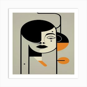 Abstract Portrait Of A Woman Art Print