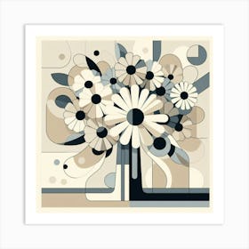 Daisies In A Vase Art Print