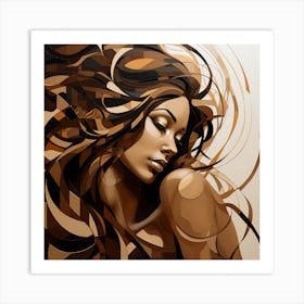 Abstract Of A Woman 1 Art Print