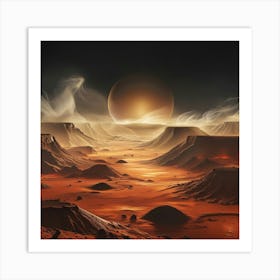 A Mesmerizing Depiction Of The Planet Mars Wall Art Decoration Art Print