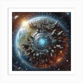 Earth In Space Art Print