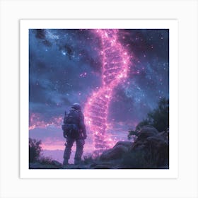 Dna Strand Art Print