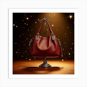 Red Leather Handbag Art Print