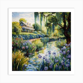 Brushwork Bliss: Monet's Garden Symphony Art Print