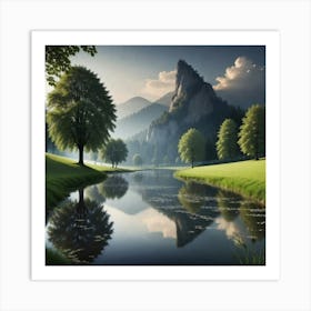 Mountain Lake Art Print